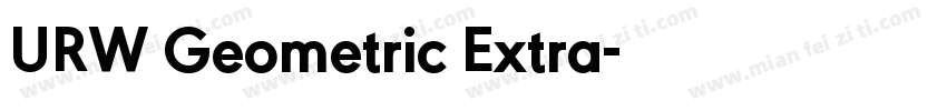 URW Geometric Extra字体转换